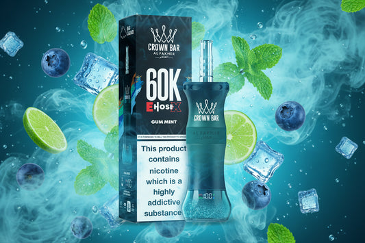 Alfakher Crown Bar E-Hose 60000 Puffs 5% Nic 50ML 5CT/Display