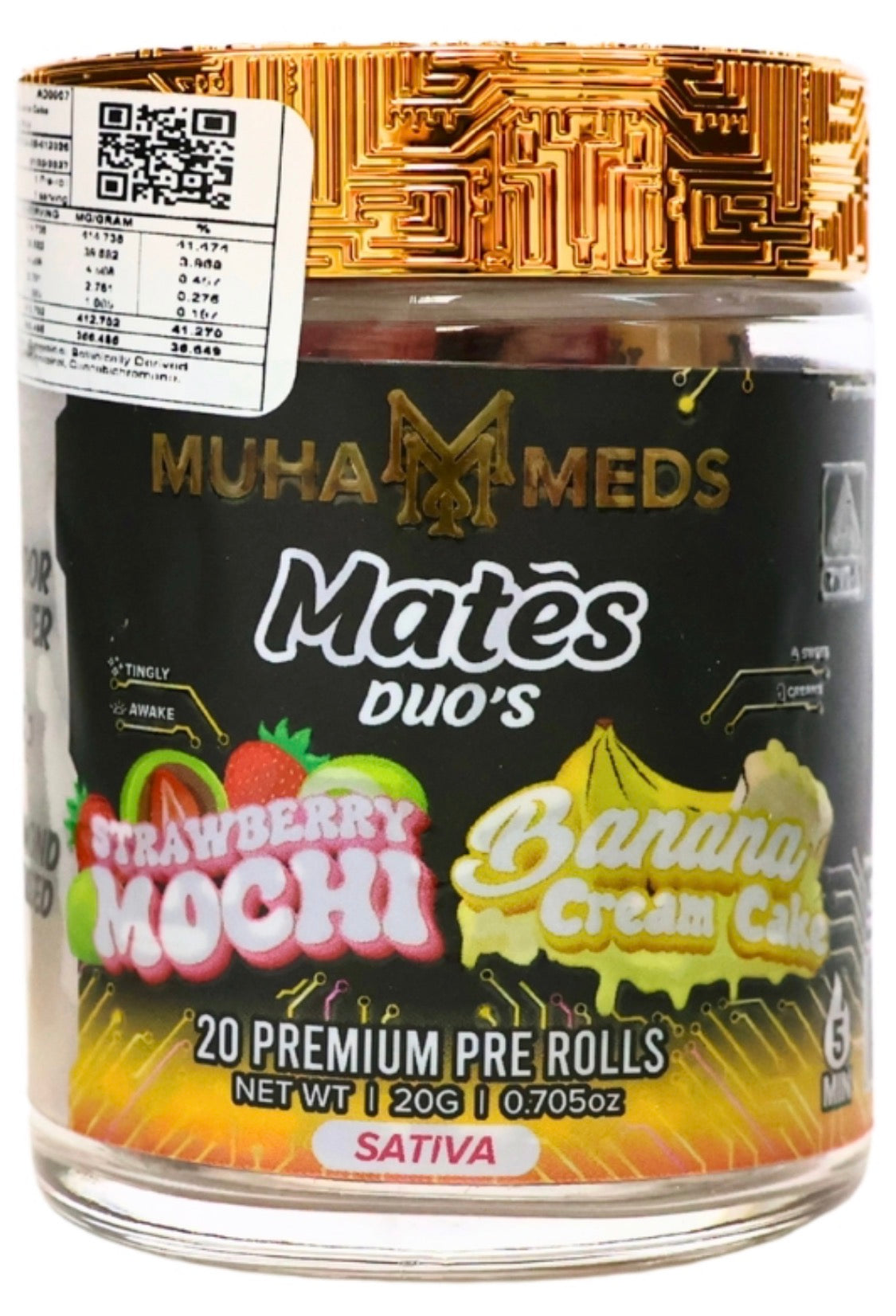 Muha Meds Mates Duos Pre-Rolls THC-A 20CT Jar