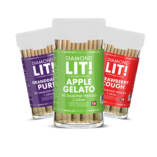 Diamond Lit THC-A Diamond Infused Pre-Rolls 2 Gram Pre Roll 10CT