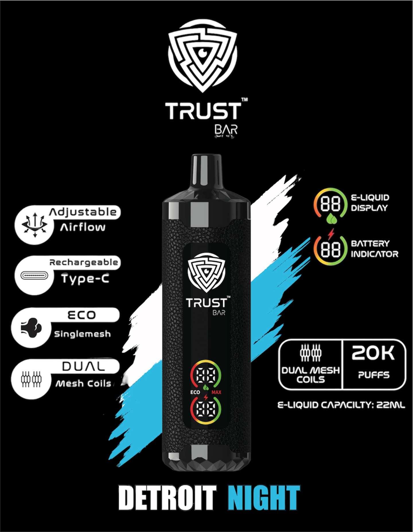 Trust bar 20000 Puffs 22 ML