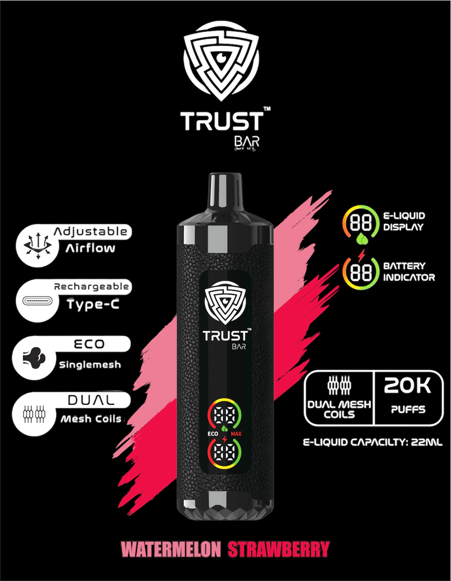 Trust bar 20000 Puffs 22 ML