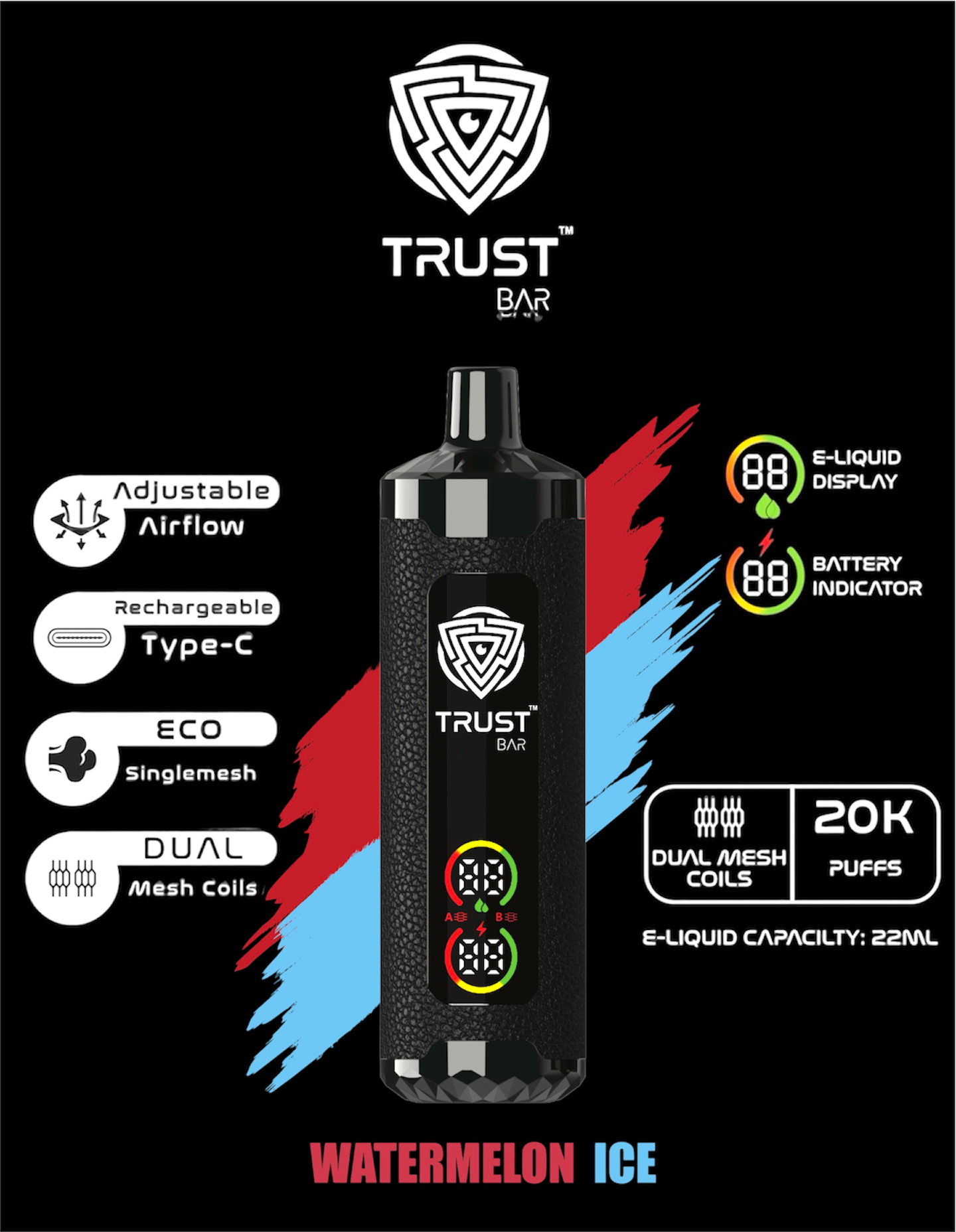 Trust bar 20000 Puffs 22 ML