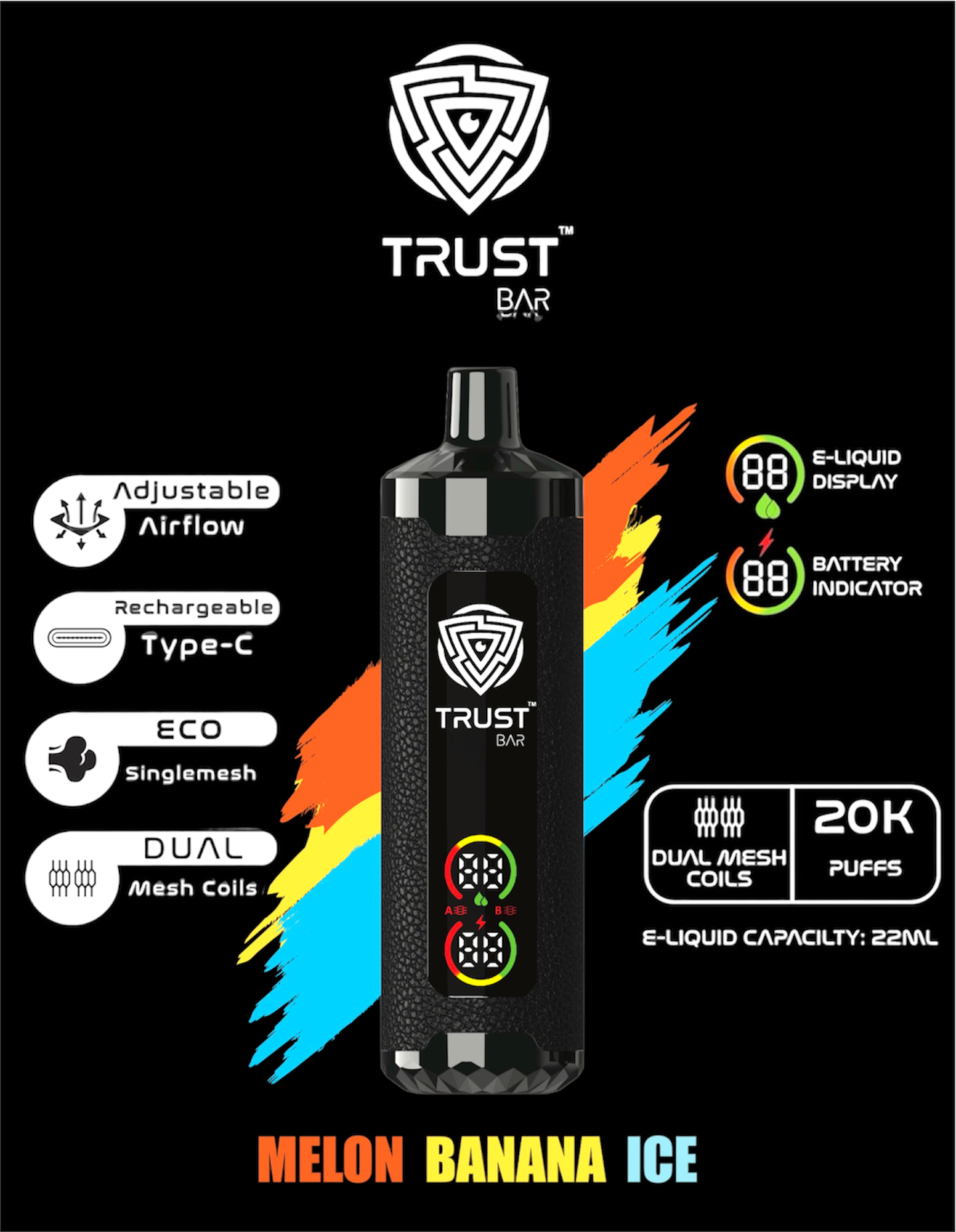 Trust bar 20000 Puffs 22 ML