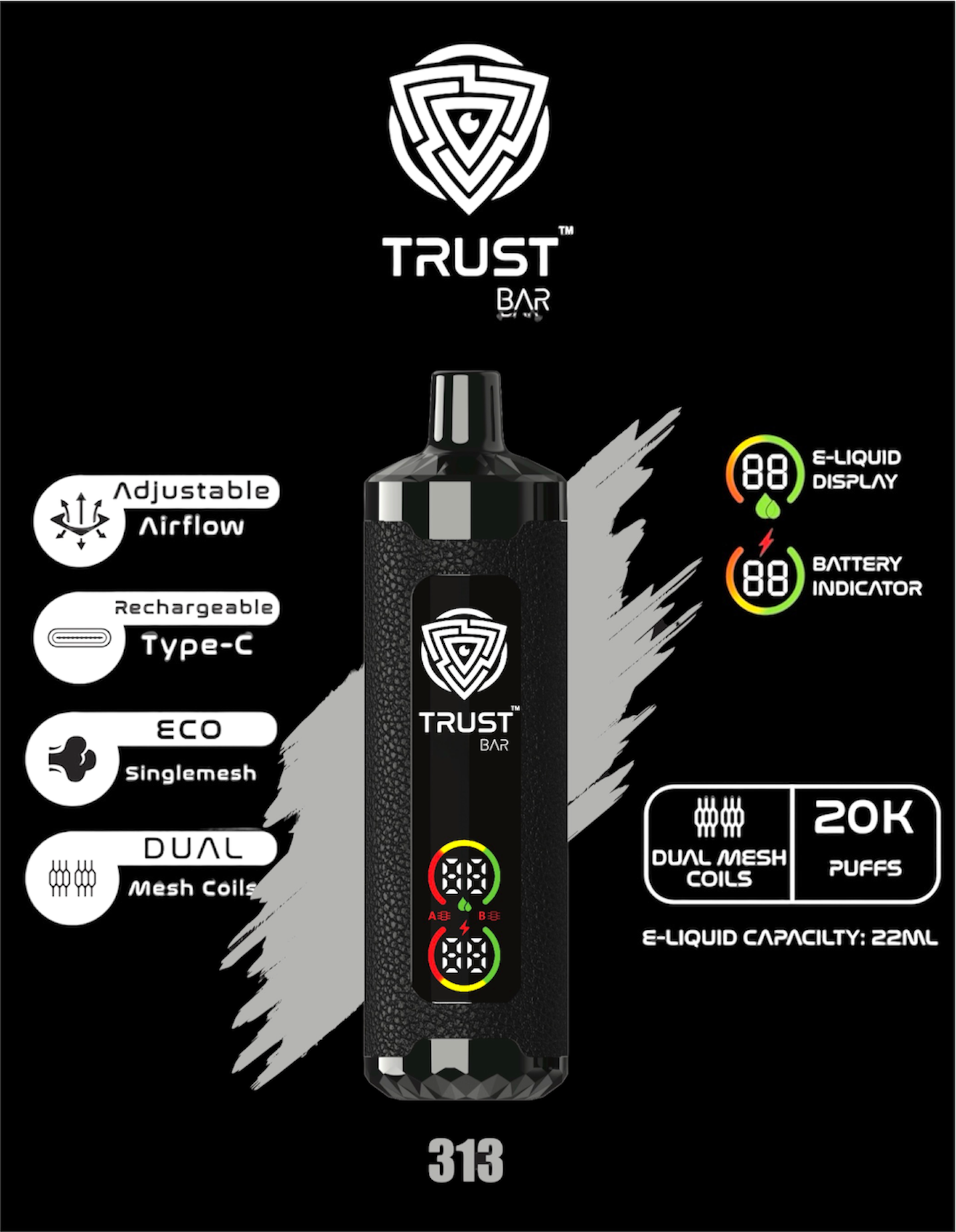 Trust bar 20000 Puffs 22 ML